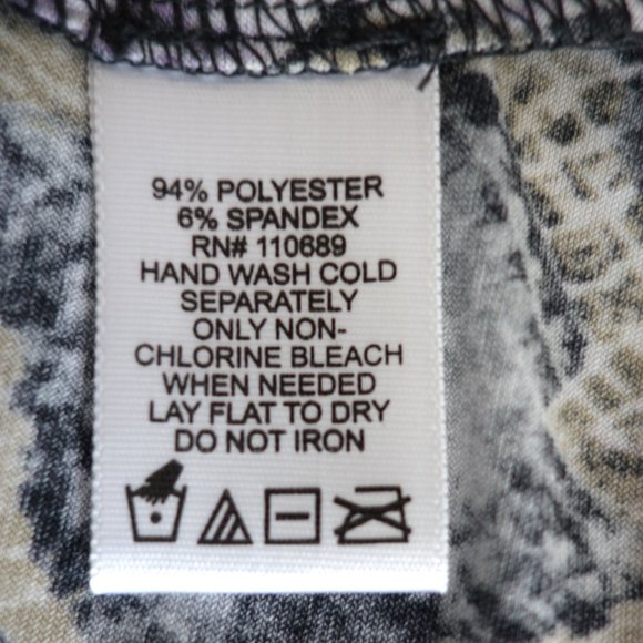 Effortless Style by Citiknits Gray/Purple Snake Sleeveless Pullover Dress M - Picture 5 of 5